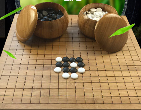 成人儿童入门围棋五子棋黑白棋子套装学生楠竹棋盘初学者送象棋